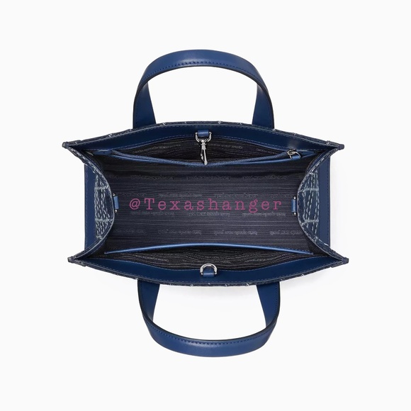 NWT Kate Spade Manhattan Denim Check Small Tote - Picture 3 of 14